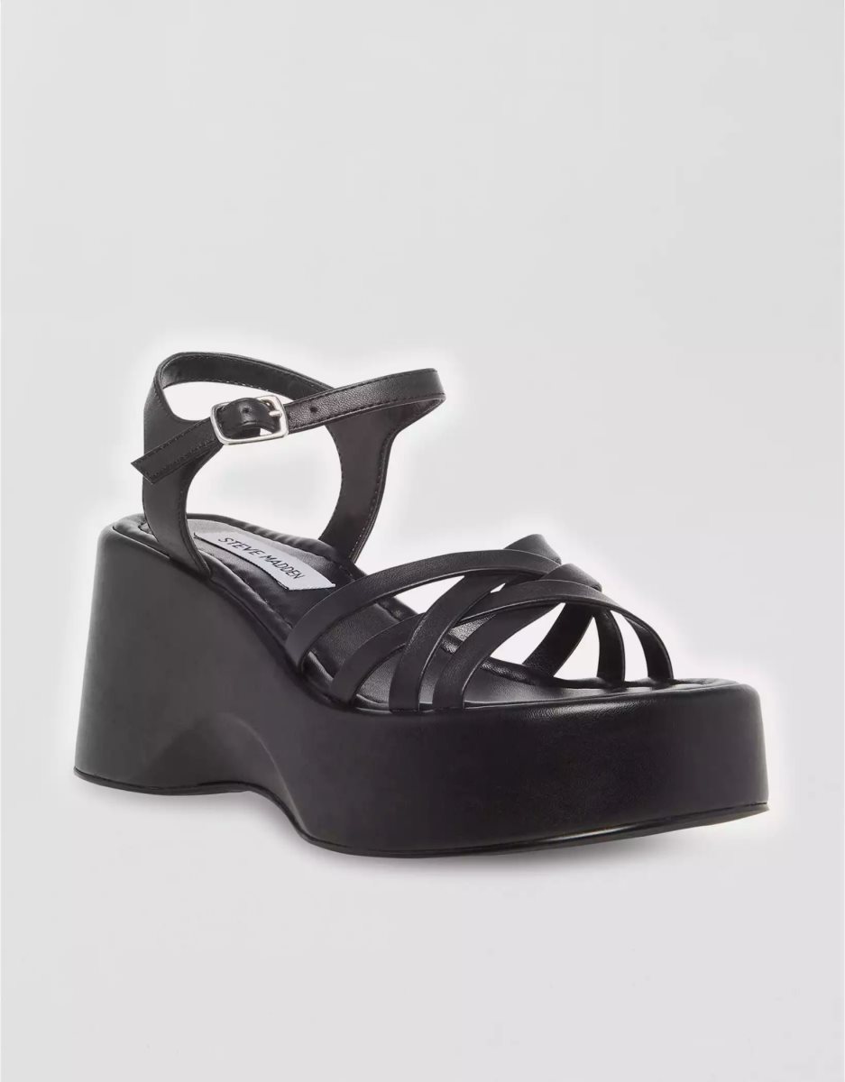 Compensées American Eagle Crazy30 Sandal Noir Femme | VNK-60436508